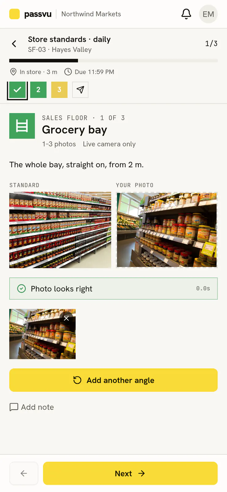Photo taken and checked for quality on a phone